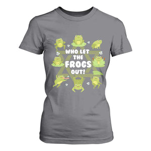 Funny Passover T Shirt For Women Who Let the Frogs Out Jewish Seder Fami TS02 Charcoal Print Your Wear