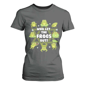 Funny Passover T Shirt For Women Who Let the Frogs Out Jewish Seder Fami TS02 Dark Heather Print Your Wear