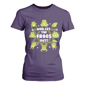 Funny Passover T Shirt For Women Who Let the Frogs Out Jewish Seder Fami TS02 Purple Print Your Wear