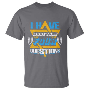 Funny Passover T Shirt Funny I Have More Than Four Questions Passover Kids TS02 Charcoal Print Your Wear