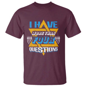 Funny Passover T Shirt Funny I Have More Than Four Questions Passover Kids TS02 Maroon Print Your Wear