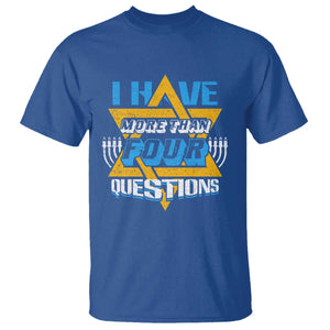 Funny Passover T Shirt Funny I Have More Than Four Questions Passover Kids TS02 Royal Blue Print Your Wear