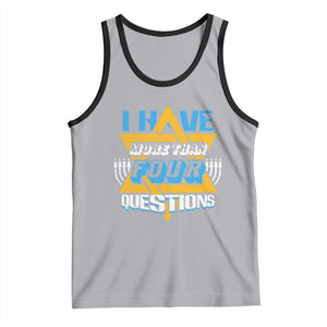 Funny Passover Tank Top Funny I Have More Than Four Questions Passover Kids TS02 Athletic Heather Black Print Your Wear