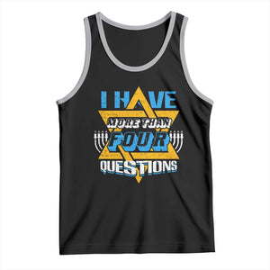 Funny Passover Tank Top Funny I Have More Than Four Questions Passover Kids TS02 Black Athletic Heather Print Your Wear