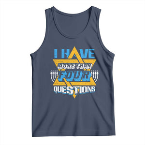 Funny Passover Tank Top Funny I Have More Than Four Questions Passover Kids TS02 Navy Print Your Wear