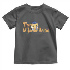 Funny Passover Toddler T Shirt - Afikoman Hunter Jewish Family Seder Matzah Kids Tee TS02 Dark Heather Print Your Wear