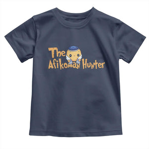 Funny Passover Toddler T Shirt - Afikoman Hunter Jewish Family Seder Matzah Kids Tee TS02 Navy Print Your Wear