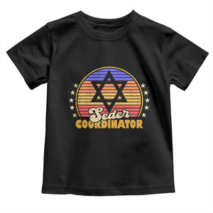 Funny Passover Toddler T Shirt Seder Coordinator Jewish Passover Leader TS02 Black Print Your Wear