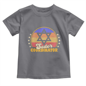 Funny Passover Toddler T Shirt Seder Coordinator Jewish Passover Leader TS02 Charcoal Print Your Wear