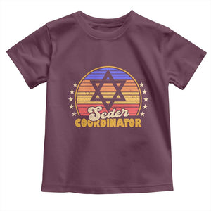 Funny Passover Toddler T Shirt Seder Coordinator Jewish Passover Leader TS02 Maroon Print Your Wear