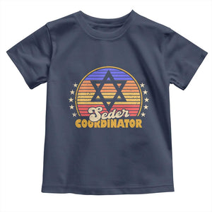 Funny Passover Toddler T Shirt Seder Coordinator Jewish Passover Leader TS02 Navy Print Your Wear