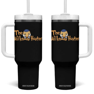 Funny Passover Tumbler With Handle Afikoman Hunter Jewish Family Seder Matzah TS02 One Size: 40 oz Black Print Your Wear