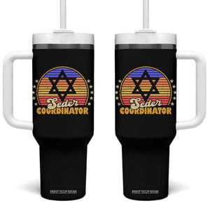Funny Passover Tumbler With Handle Seder Coordinator Jewish Passover Leader TS02 One Size: 40 oz Black Print Your Wear