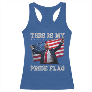 Funny Patriot Trump This Is My Pride Flag Racerback Tank Top 4th Of July American Flag TS11 Royal Blue Print Your Wear