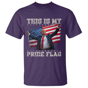 Funny Patriot Trump This Is My Pride Flag T Shirt 4th Of July American Flag TS11 Purple Print Your Wear