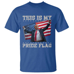 Funny Patriot Trump This Is My Pride Flag T Shirt 4th Of July American Flag TS11 Royal Blue Print Your Wear
