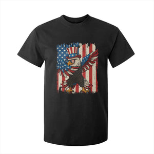 Funny Patriotic Dabbing American Flag Bald Eagle 4th Of July T Shirt For Kid TS11 Black Print Your Wear