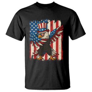 Funny Patriotic Dabbing American Flag Bald Eagle 4th Of July T Shirt TS11 Black Print Your Wear