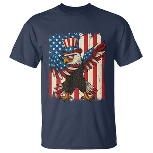 Funny Patriotic Dabbing American Flag Bald Eagle 4th Of July T Shirt TS11 Navy Print Your Wear