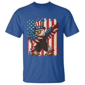 Funny Patriotic Dabbing American Flag Bald Eagle 4th Of July T Shirt TS11 Royal Blue Print Your Wear