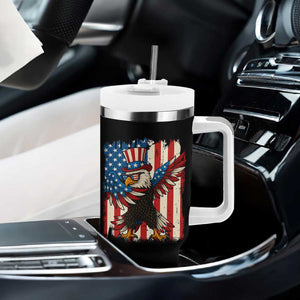 Funny Patriotic Dabbing American Flag Bald Eagle 4th Of July Tumbler With Handle TS11 Print Your Wear