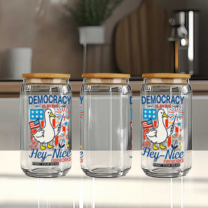 Funny Patriotic Duck Holding Firework Glass Can Funny Democracy Is Dying But Hey Nice Fireworks 4th Of July TS02 Print Your Wear