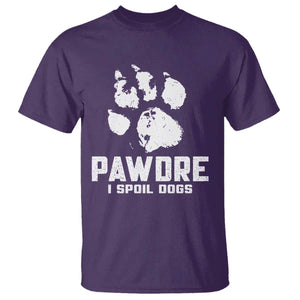 Funny Pawdre I Spoil Dogs T Shirt Fur Dad Fathers Day Vintage Paw Prints TS11 Purple Print Your Wear