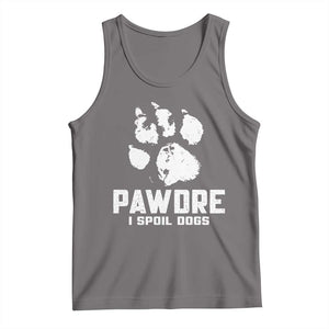Funny Pawdre I Spoil Dogs Tank Top Fur Dad Fathers Day Vintage Paw Prints TS11 Deep Heather Print Your Wear