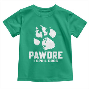 Funny Pawdre I Spoil Dogs Toddler T Shirt Fur Dad Fathers Day Vintage Paw Prints TS11 Irish Green Print Your Wear