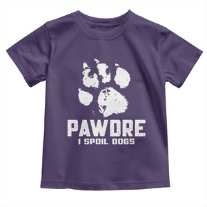 Funny Pawdre I Spoil Dogs Toddler T Shirt Fur Dad Fathers Day Vintage Paw Prints TS11 Purple Print Your Wear