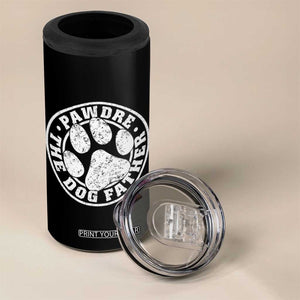 Funny Pawdre The Dog Father 4 in 1 Can Cooler Tumbler Fur Dad Fathers Day Distressed Paw Prints TS11 Print Your Wear