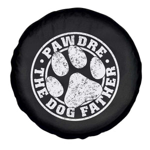Funny Pawdre The Dog Father Spare Tire Cover Fur Dad Fathers Day Distressed Paw Prints TS11 Print Your Wear