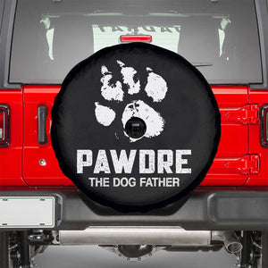 Funny Pawdre The Dog Father Spare Tire Cover Fur Dad Fathers Day Vintage Paw Prints TS11 Black Print Your Wear
