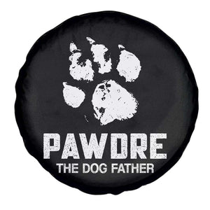 Funny Pawdre The Dog Father Spare Tire Cover Fur Dad Fathers Day Vintage Paw Prints TS11 Print Your Wear