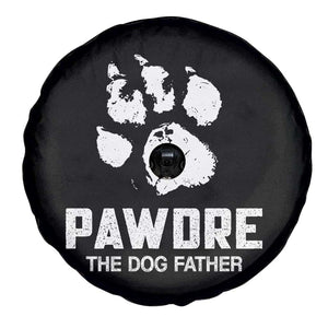 Funny Pawdre The Dog Father Spare Tire Cover Fur Dad Fathers Day Vintage Paw Prints TS11 Print Your Wear