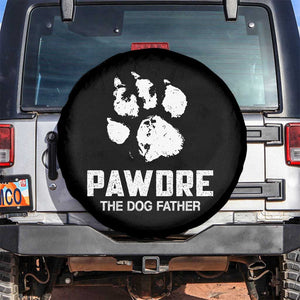 Funny Pawdre The Dog Father Spare Tire Cover Fur Dad Fathers Day Vintage Paw Prints TS11 No hole Black Print Your Wear