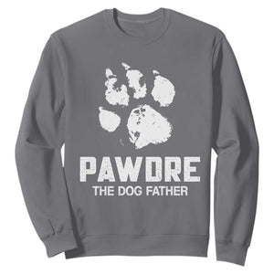Funny Pawdre The Dog Father Sweatshirt Fur Dad Fathers Day Vintage Paw Prints TS11 Charcoal Print Your Wear