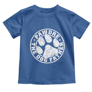 Funny Pawdre The Dog Father Toddler T Shirt Fur Dad Fathers Day Distressed Paw Prints TS11 Royal Blue Print Your Wear