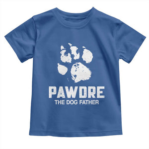 Funny Pawdre The Dog Father Toddler T Shirt Fur Dad Fathers Day Vintage Paw Prints TS11 Royal Blue Print Your Wear