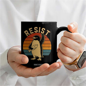 Funny Penguin Resist Coffee Mug Against Tariffs Retro Vintage TS02 Print Your Wear