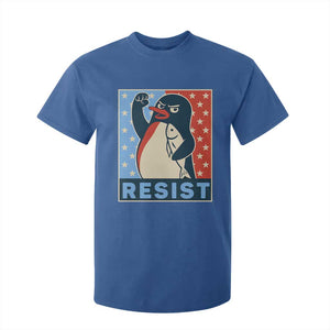 Funny Penguin Resist Graphic T Shirt For Kid Resist Protest Against Tariffs TS02 Royal Blue Print Your Wear