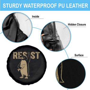Funny Penguin Resist Spare Tire Cover Against Tariffs Activism Vintage TS02 Print Your Wear