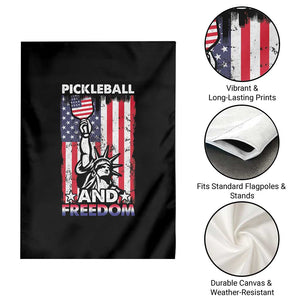 Funny Pickleball and Freedom Garden Flag Stature of Liberty 4th of July American Flag TS02 Print Your Wear