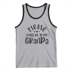Funny Please Pass Me To My Grandpa Tank Top Soon To Be Grandpa TS11 Athletic Heather Black Print Your Wear
