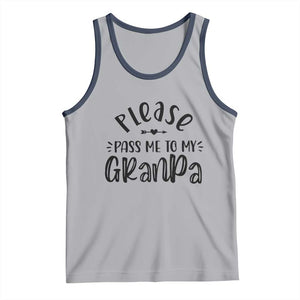 Funny Please Pass Me To My Grandpa Tank Top Soon To Be Grandpa TS11 Athletic Heather Navy Print Your Wear