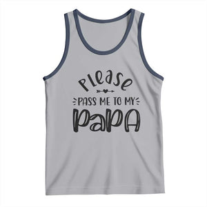 Funny Please Pass Me To My Papa Tank Top Soon To Be Dad TS11 Athletic Heather Navy Print Your Wear