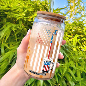 Funny Pouring Beer American Flag 4th Of July Craft Brewery Glass Can TS11 Print Your Wear
