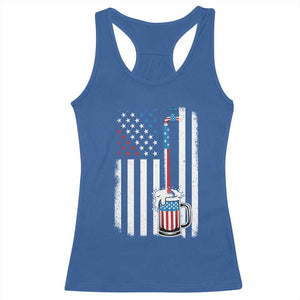 Funny Pouring Beer American Flag 4th Of July Craft Brewery Racerback Tank Top TS11 Royal Blue Print Your Wear