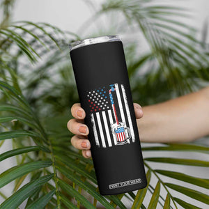 Funny Pouring Beer American Flag 4th Of July Craft Brewery Skinny Tumbler TS11 Print Your Wear