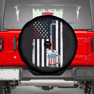 Funny Pouring Beer American Flag 4th Of July Craft Brewery Spare Tire Cover TS11 Black Print Your Wear